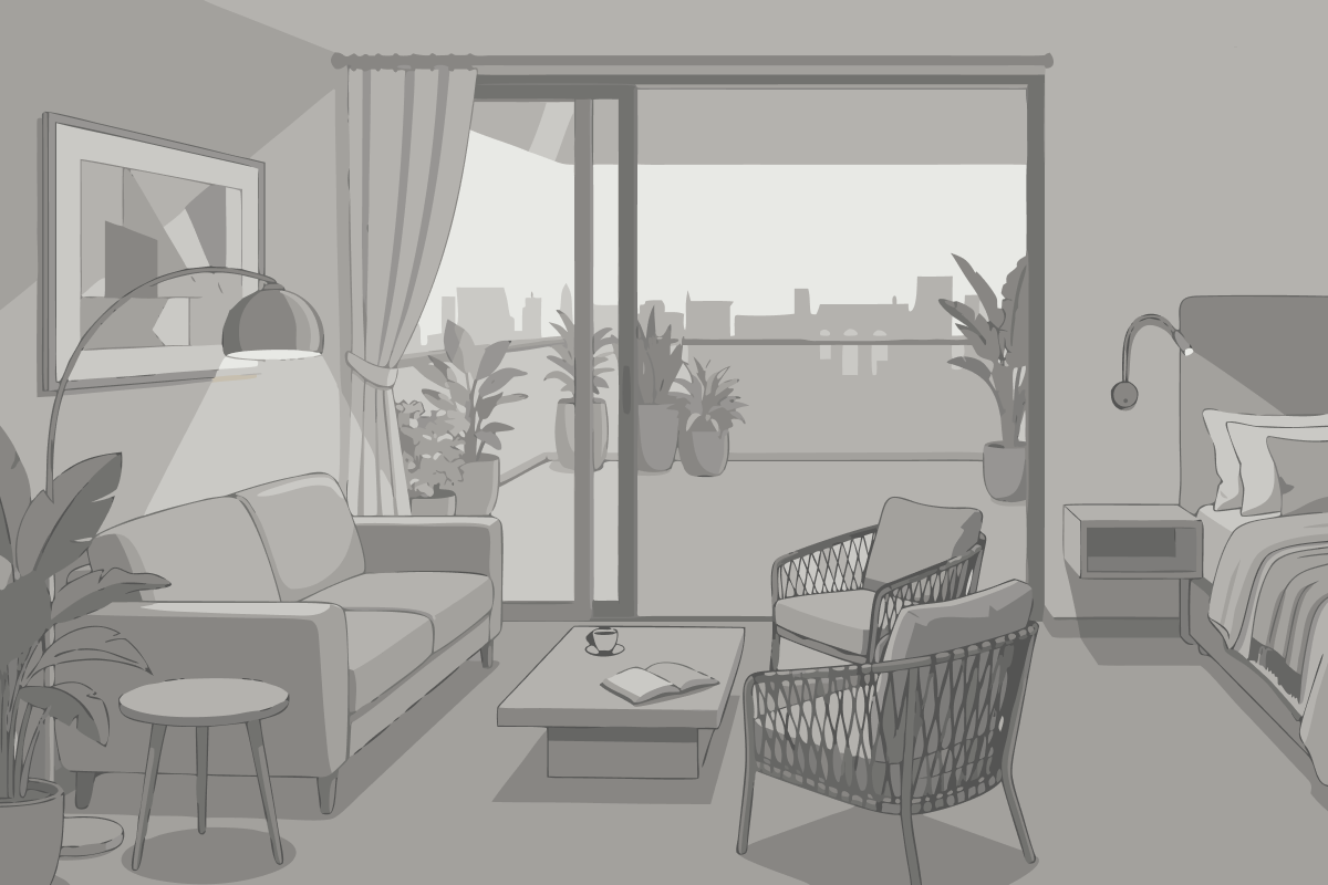 Appartamento con 2 Camere da Letto e Balcone